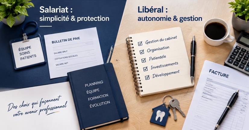 Comparatif chirurgien-dentiste salarié et libéral en France