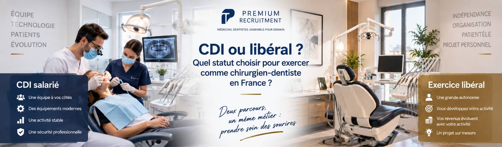 Dentiste : CDI ou libéral en France Comparatif 2026